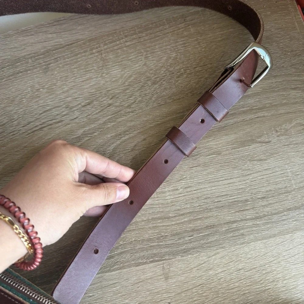 HejLov Narvajo 100% Merino Wool Boya Sling Bag | Green Brown Retail $165 Classic